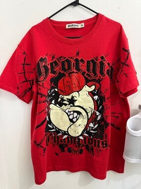 Watson studios - Red Graphic Bulldog Tee